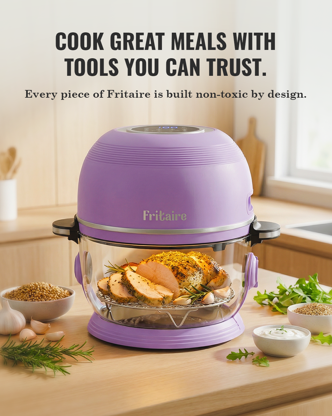 Self-Cleaning Air Fryer™ & Non-Toxic Air Fryer™ - Lavender – Fritaire, view 13