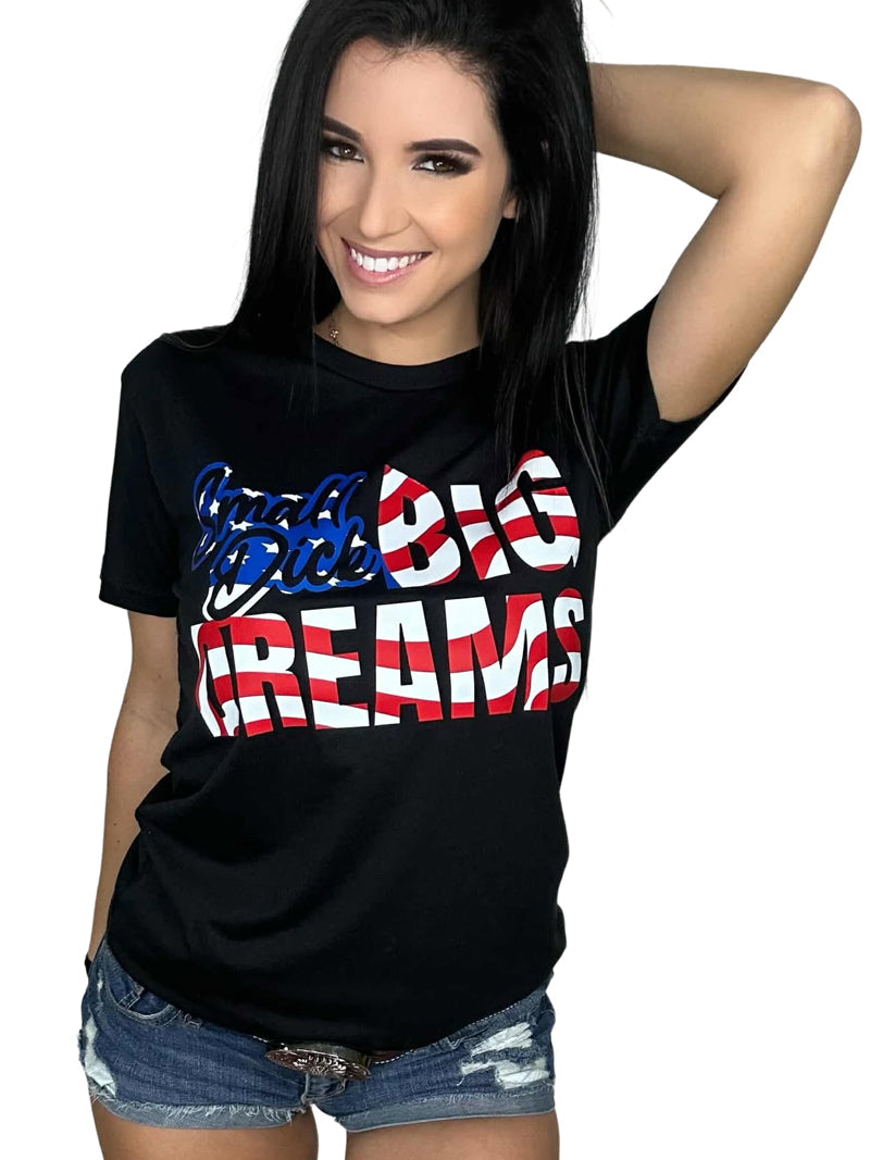 Luckless Outfitters Big Dreams Tee Americana — detail close-up
