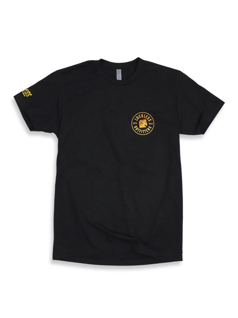 Luckless Outfitters The GOAT Tee — detail close-up