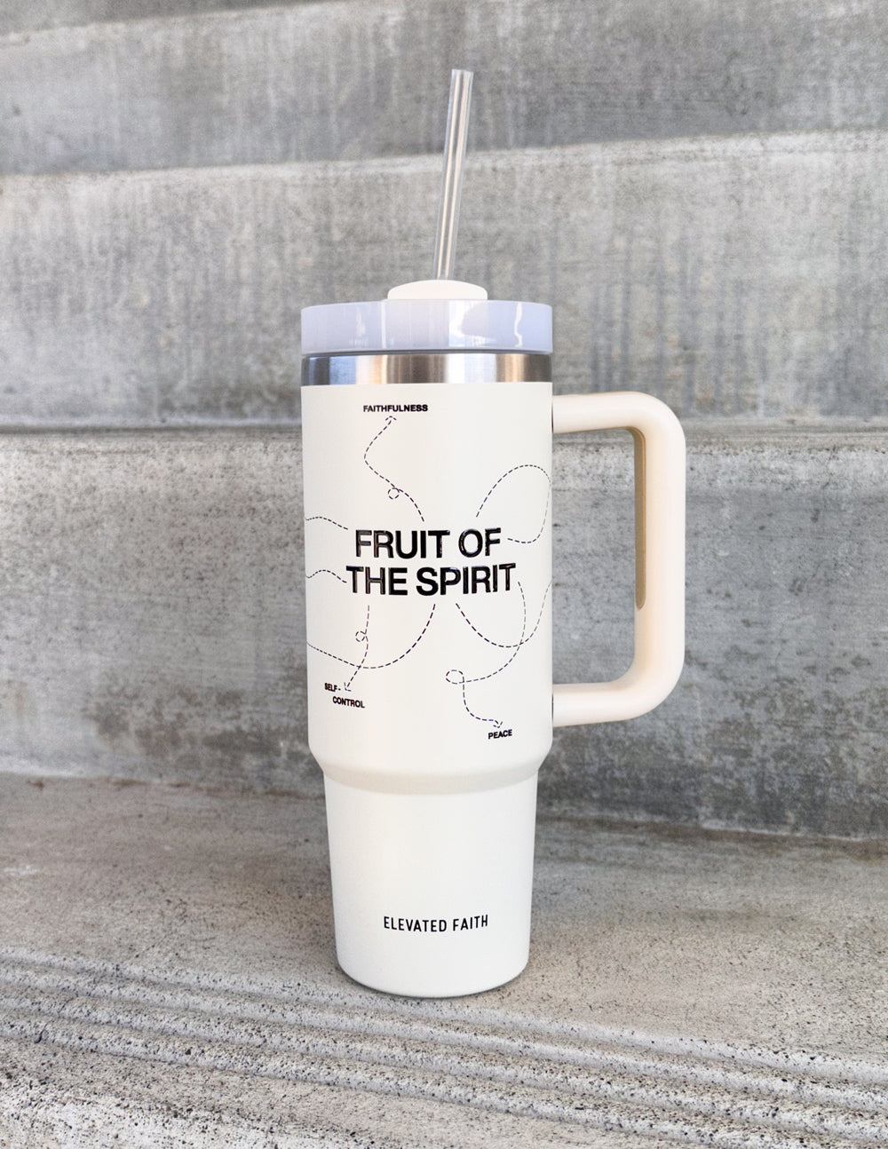 Elevated Faith Fruit of the Spirit 30 oz Tumbler — side view