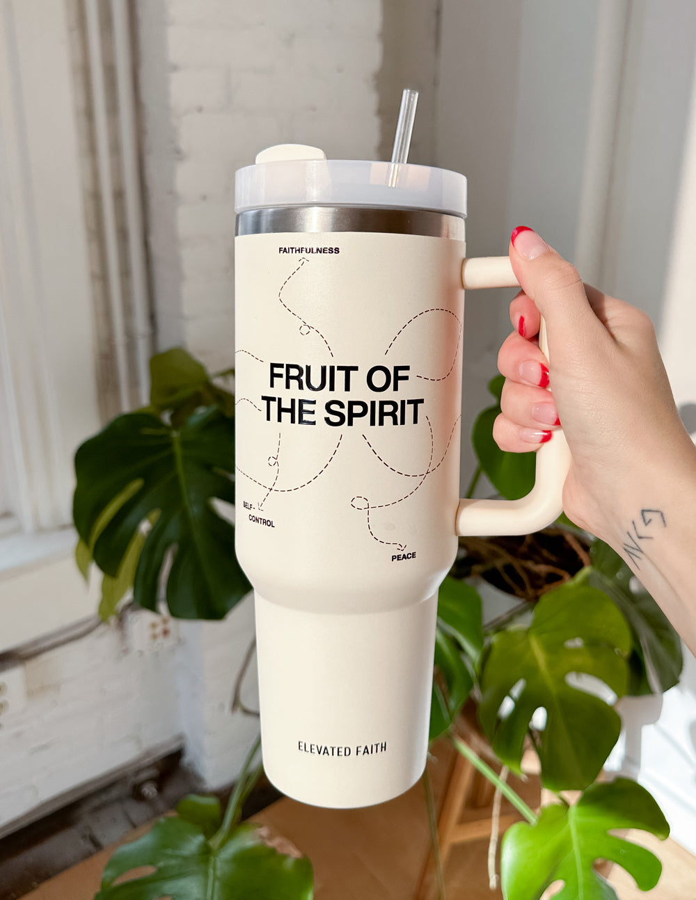 Elevated Faith Fruit of the Spirit 40 oz Tumbler — 40 oz detail