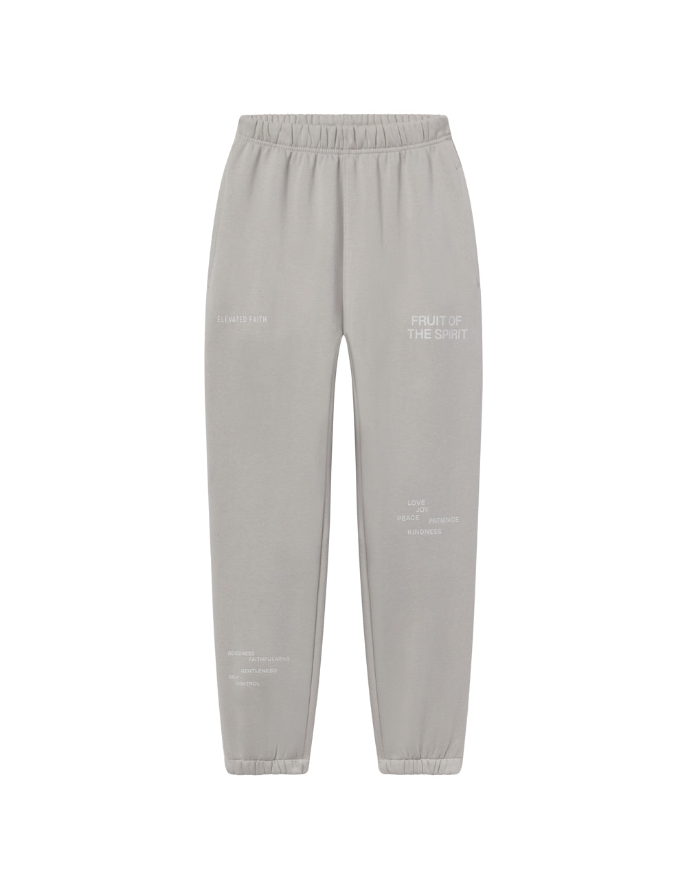 Elevated Faith Fruit of the Spirit Grey Unisex Sweatpant — detail shot 9