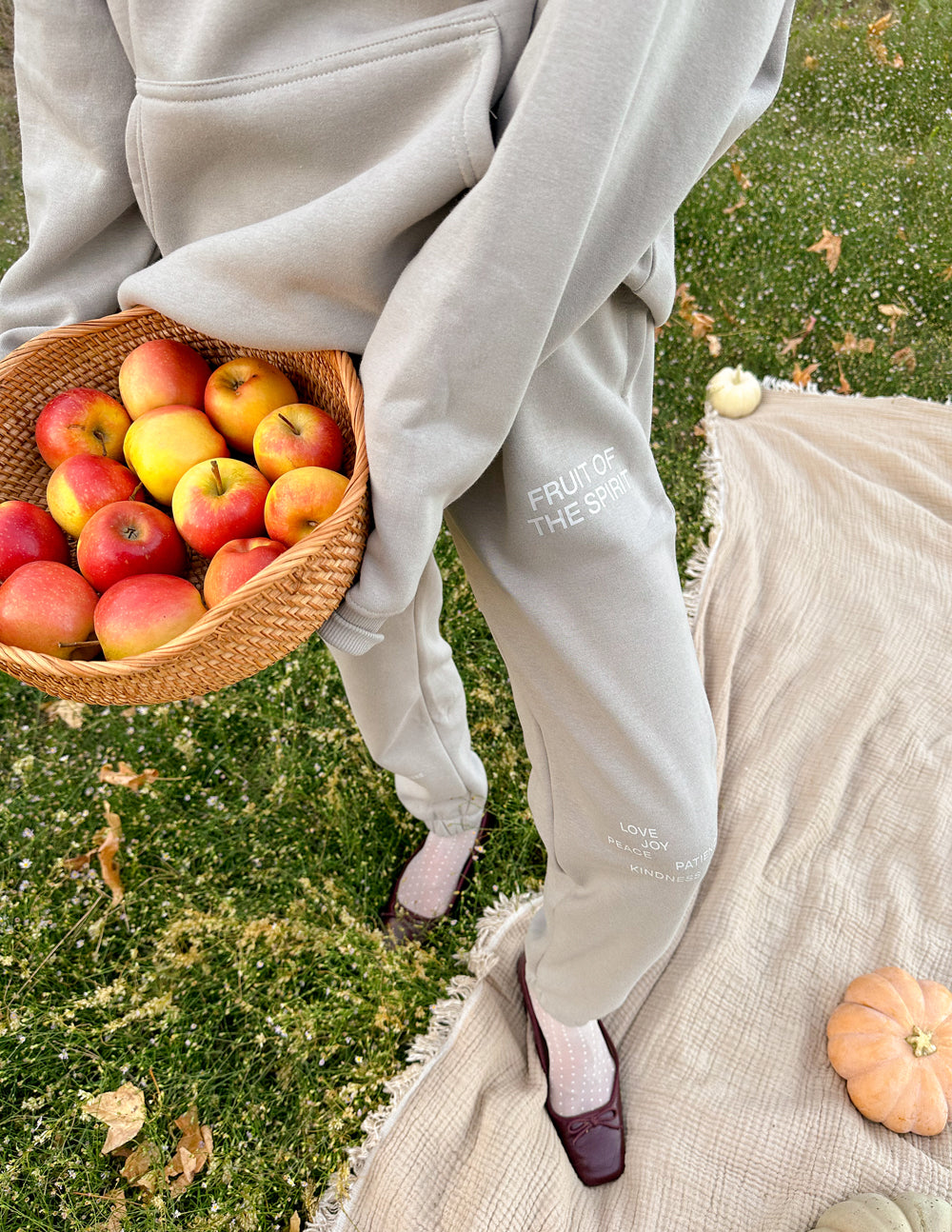 Elevated Faith Fruit of the Spirit Grey Unisex Sweatpant — detail shot 6