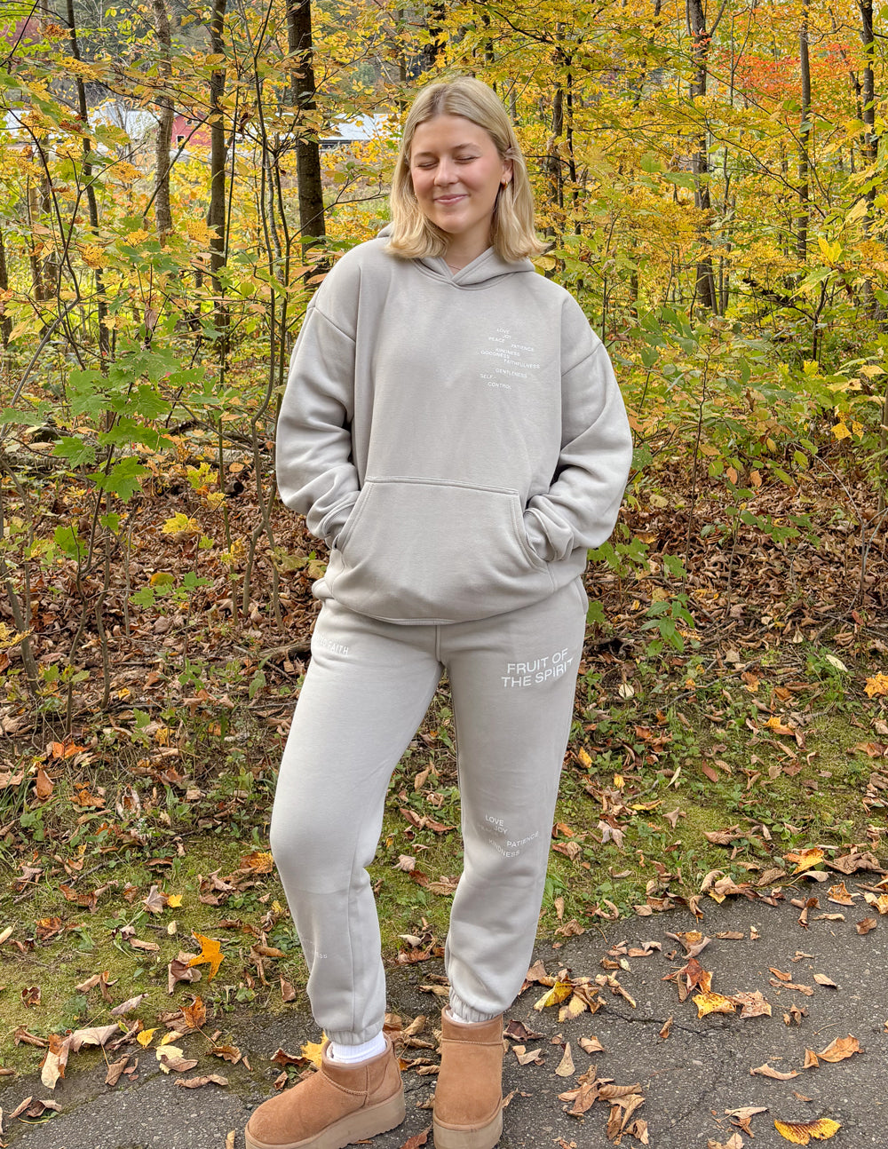 Elevated Faith Fruit of the Spirit Grey Unisex Sweatpant — detail shot 7
