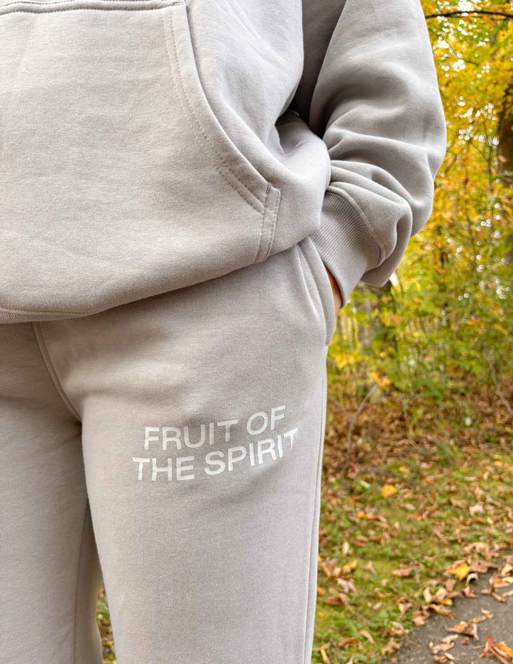 Elevated Faith Fruit of the Spirit Grey Unisex Sweatpant — detail shot 8