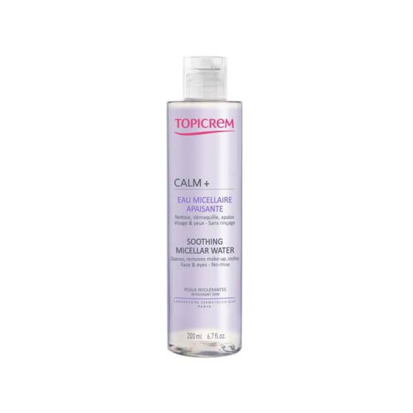 Topicrem Calm+ Soothing Micellar Water for Sensitive Skin - Gentle Makeup Removal & Hydration