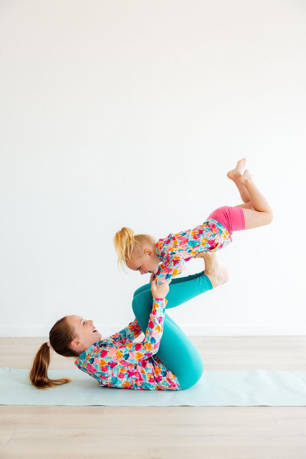 Mila & Rose ® SALE Fuchsia Flash Active Shorty Shorts — lifestyle context