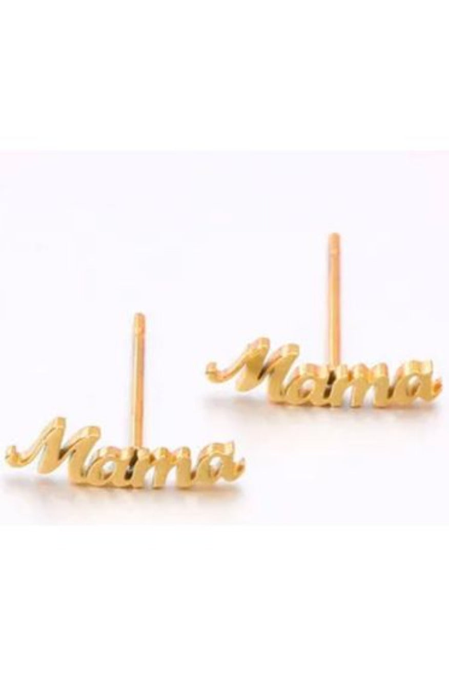 Pretty Little Patriot Pretty Little Patriot Mama 18k gold earrings — gold detail