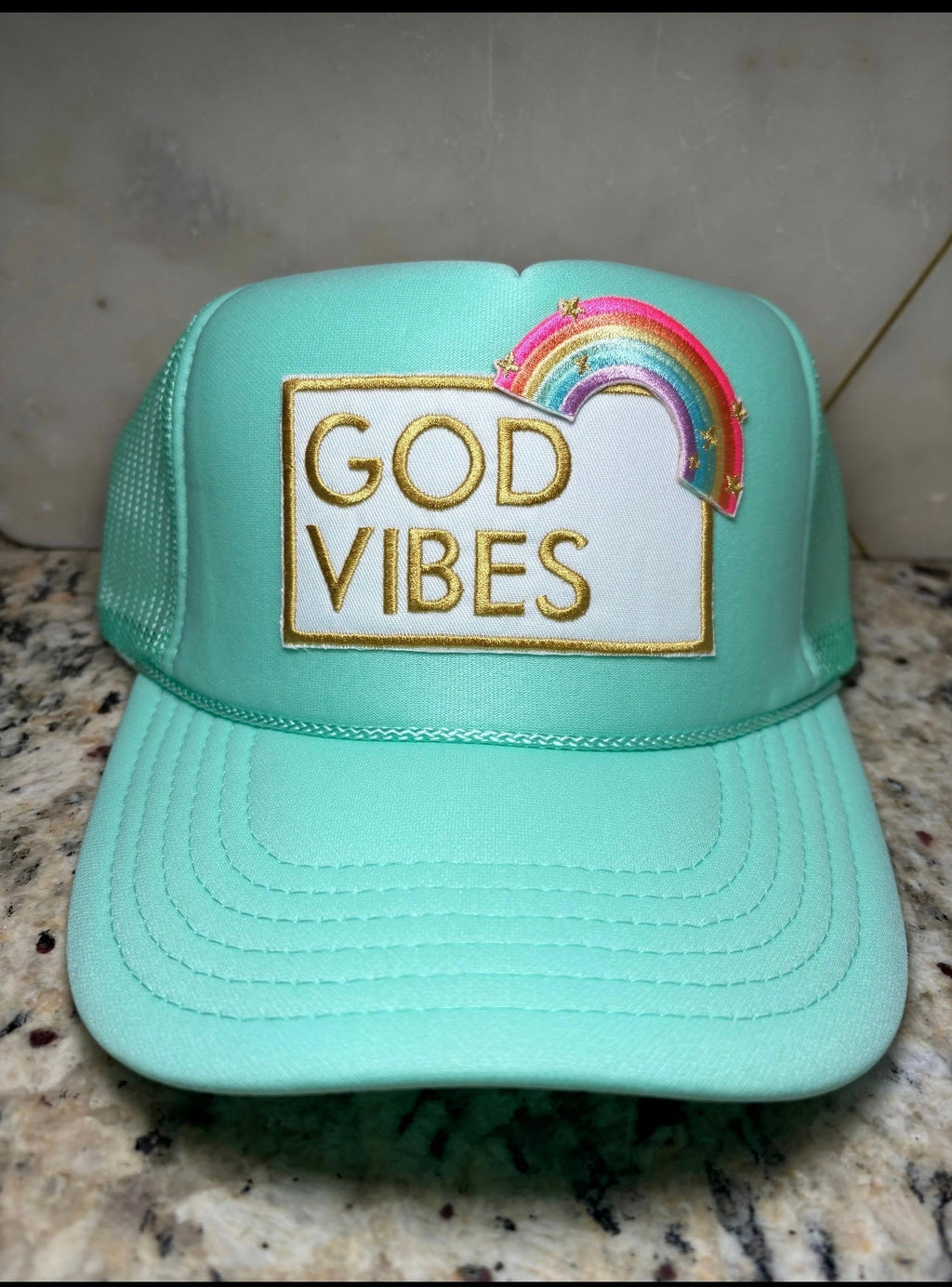 Pretty Little Patriot Pretty Little Patriot God Vibes Trucker Hat — detail shot 8