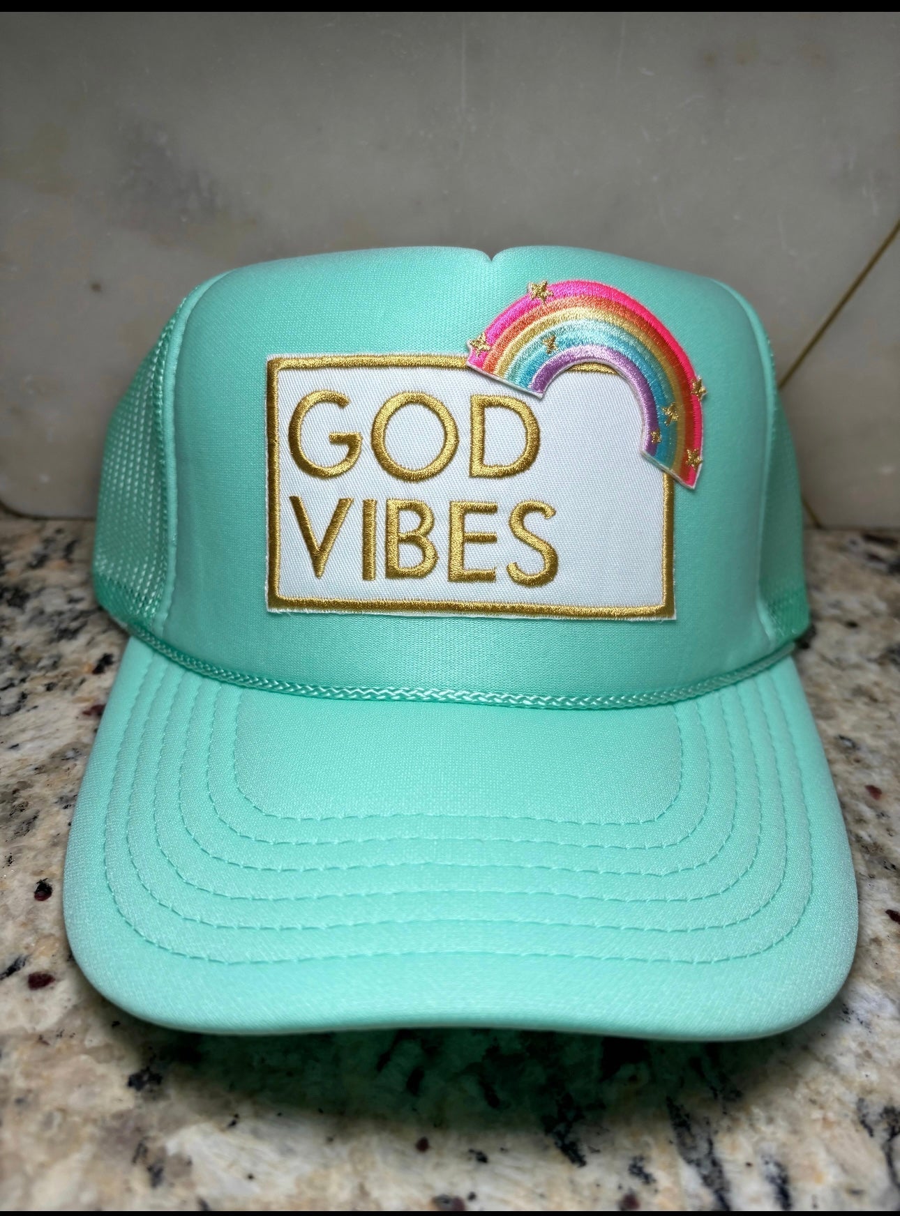 Pretty Little Patriot Pretty Little Patriot God Vibes Trucker Hat — detail shot 8