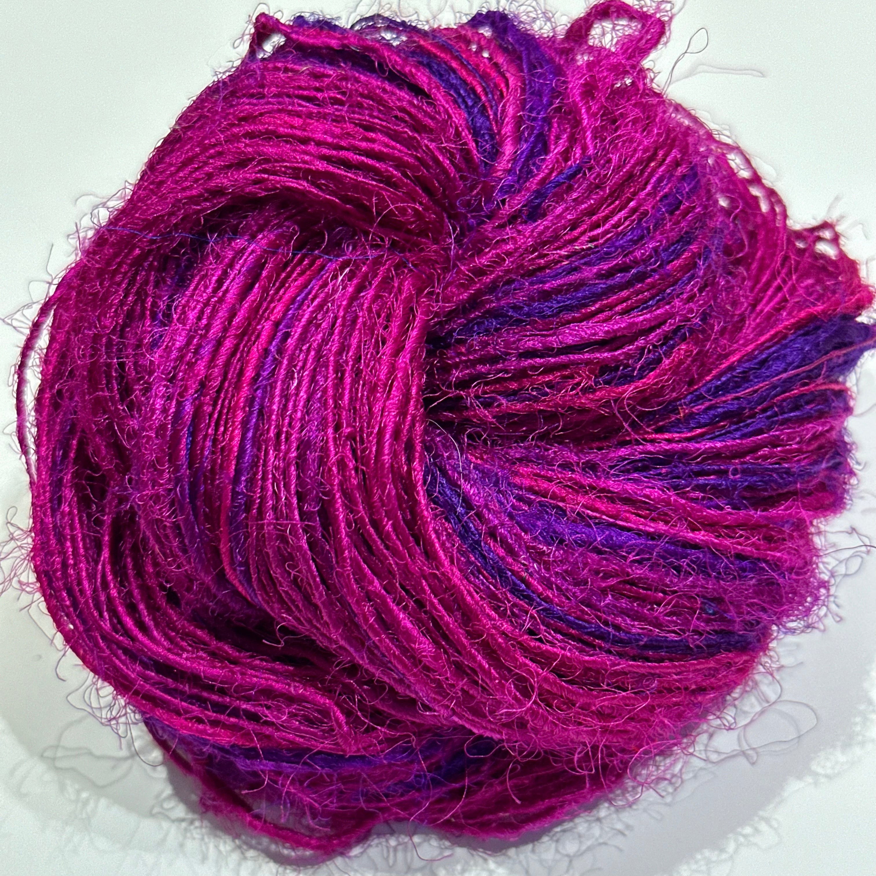 Darn Good Yarn Recycled Silk Yarn "Lux Adventure" — back view