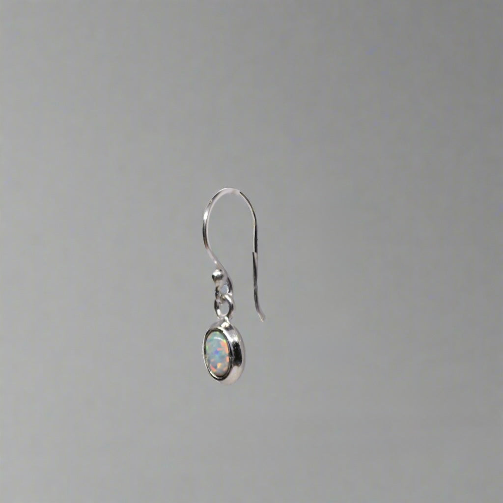 Just Neat Stuff White Opal Earrings — size reference