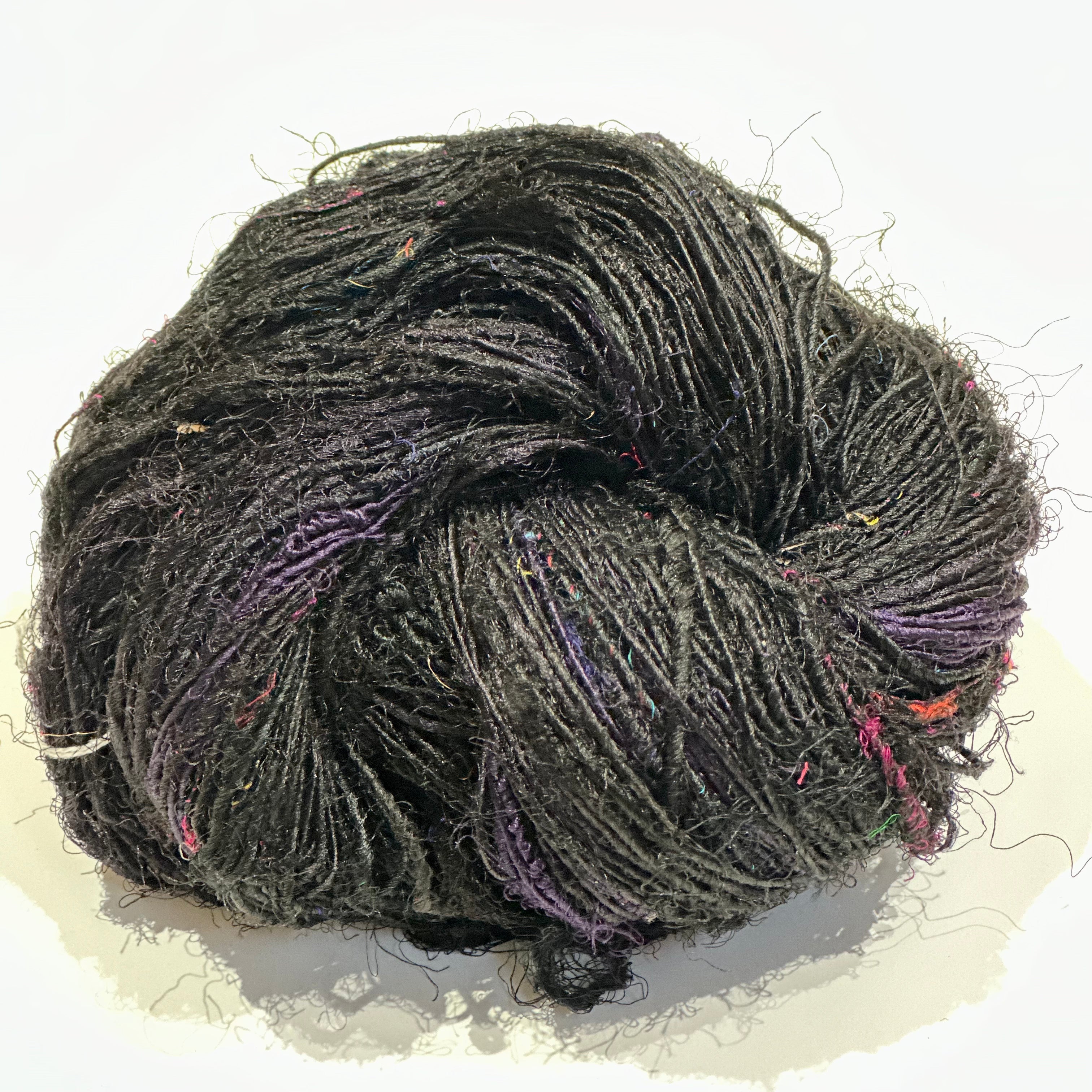 Darn Good Yarn Recycled Silk Yarn "Lux Adventure" — size reference