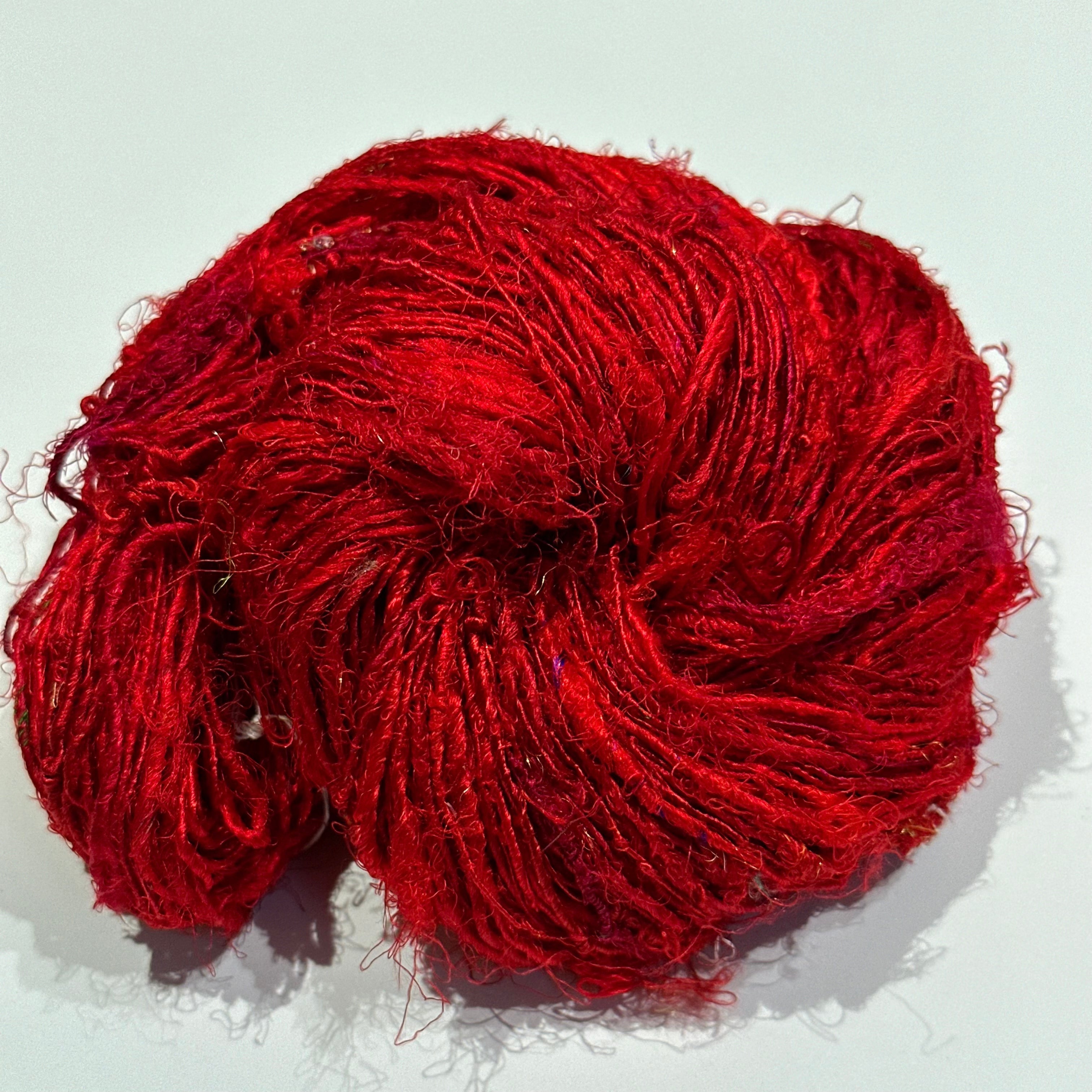 Darn Good Yarn Recycled Silk Yarn "Lux Adventure" — alternative angle