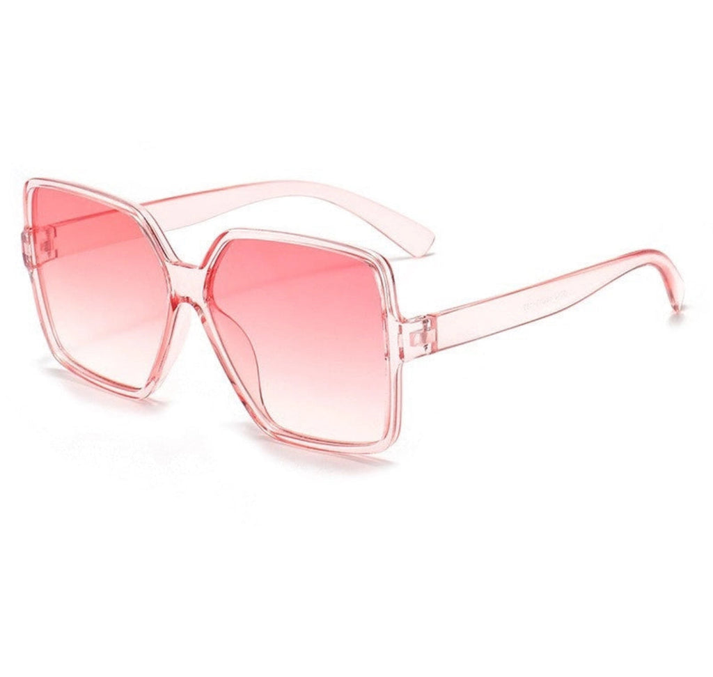 Pretty Little Patriot Retro Gradient Square Frame Sunglasses — in-use photo