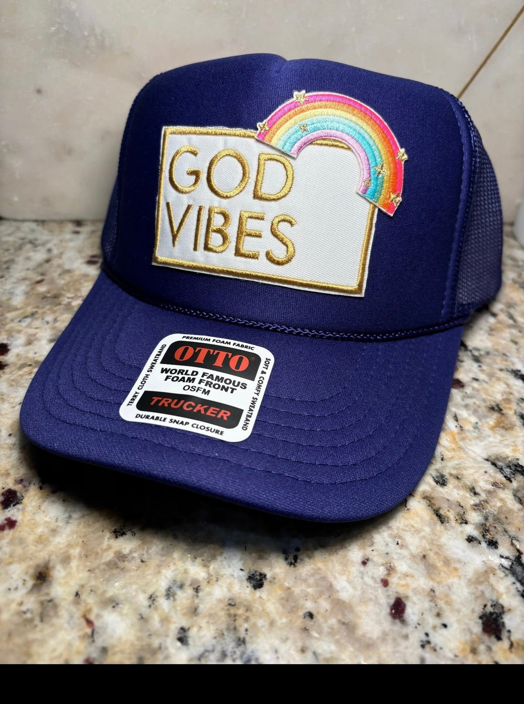 Pretty Little Patriot Pretty Little Patriot God Vibes Trucker Hat — detail shot 7