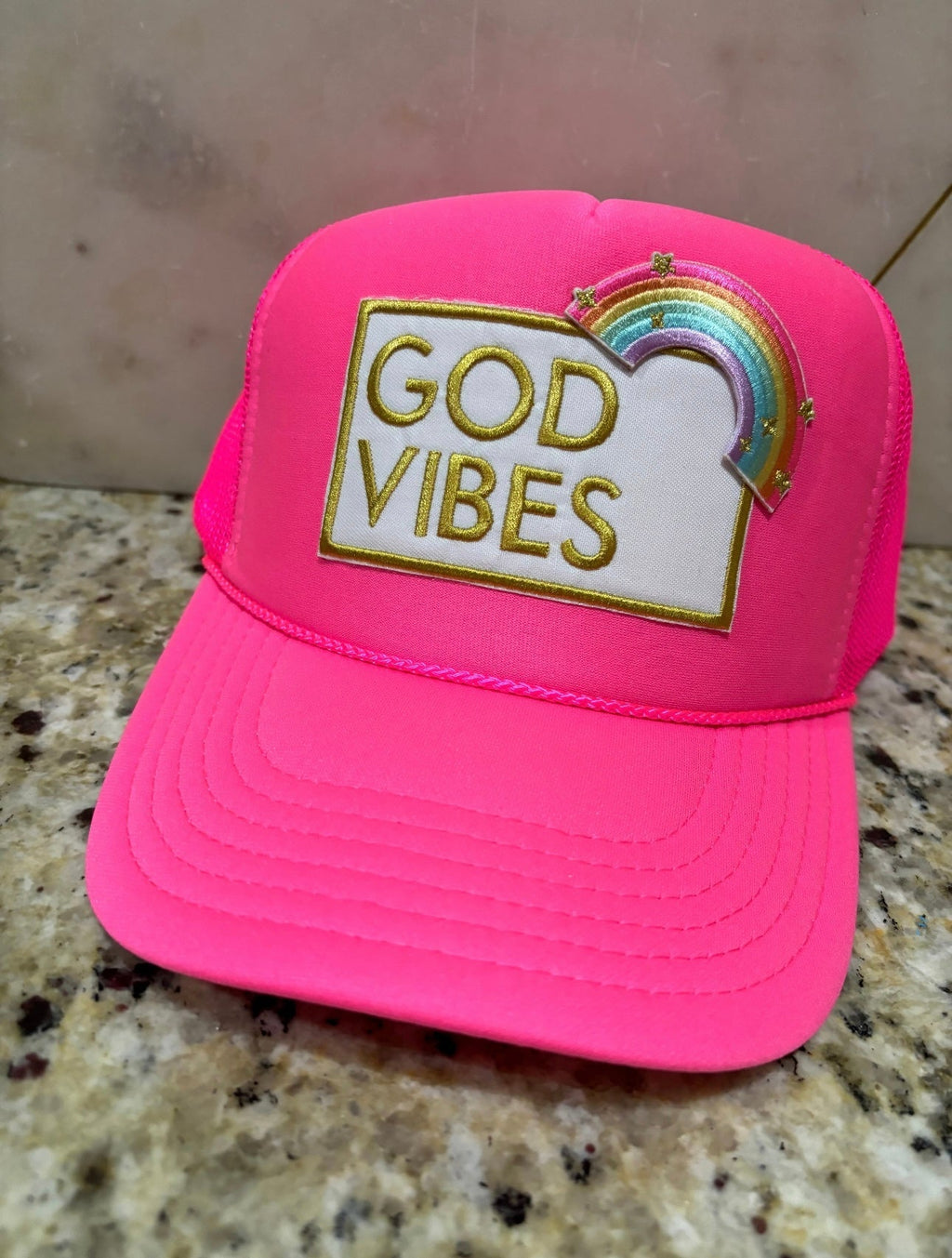 Pretty Little Patriot Pretty Little Patriot God Vibes Trucker Hat — detail shot 9