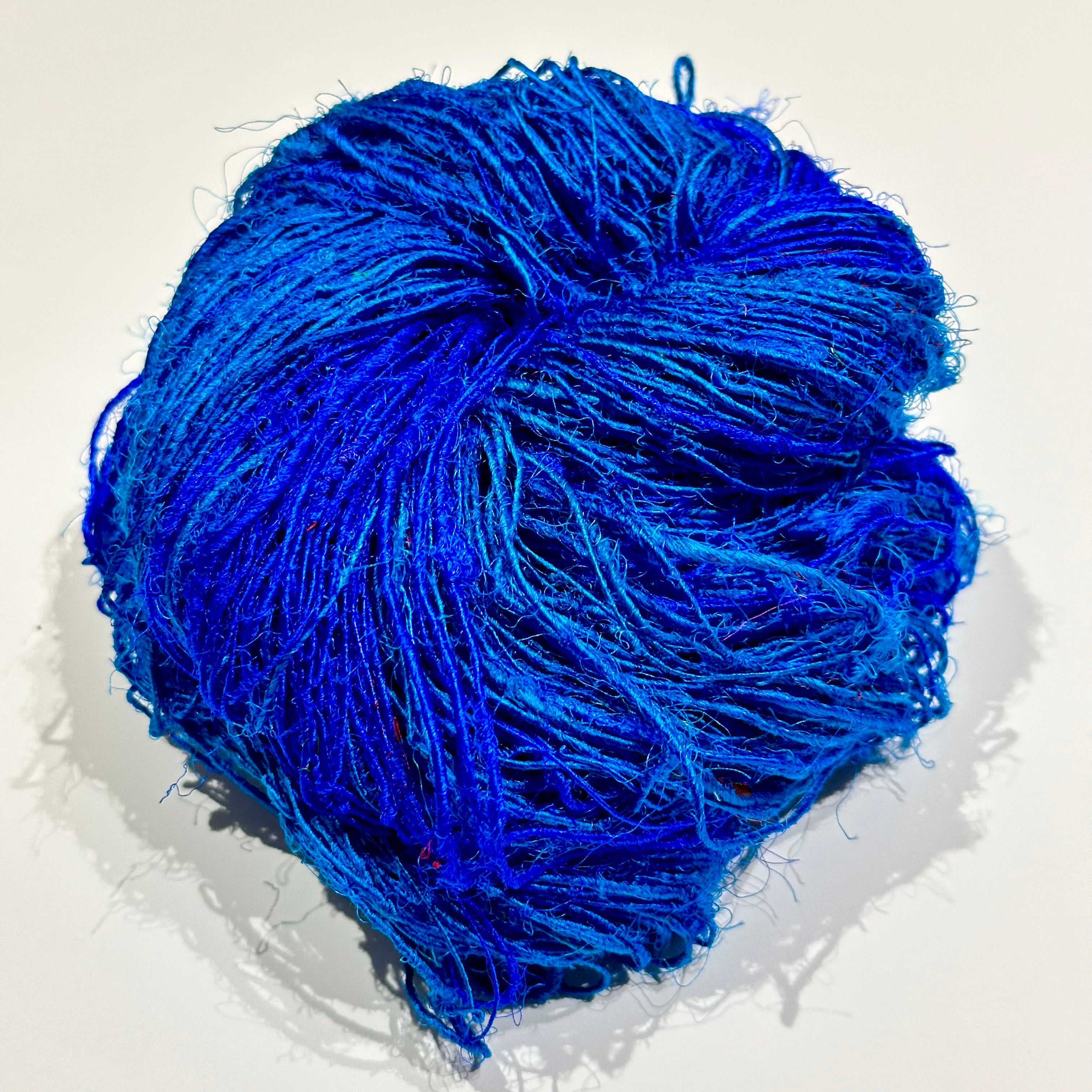 Darn Good Yarn Recycled Silk Yarn "Lux Adventure" — color detail