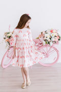 Mila & Rose ® SALE Fun & Flowers 3/4 Sleeve Pocket Twirl Dress — main product shot