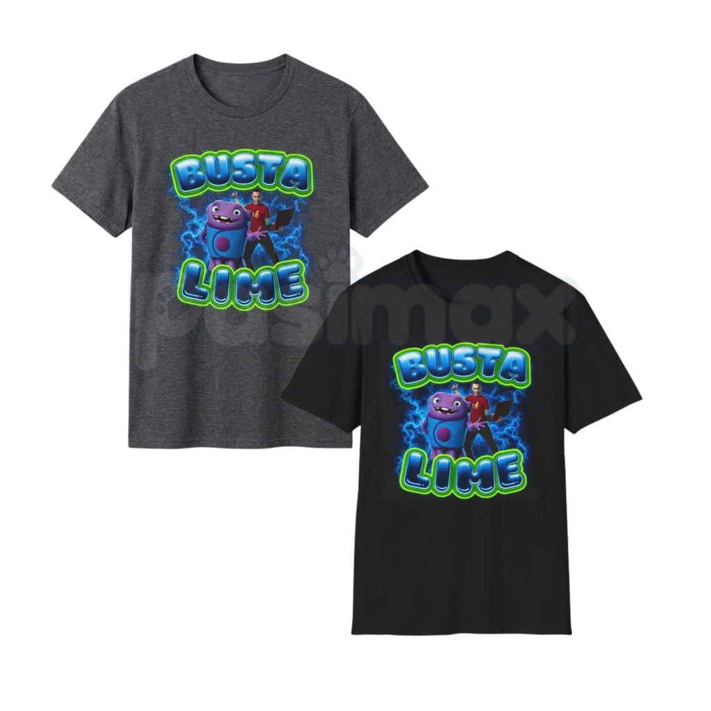Funny "Busta Lime" T-Shirt – 90s Hip Hop Pun Novelty Graphic Tee