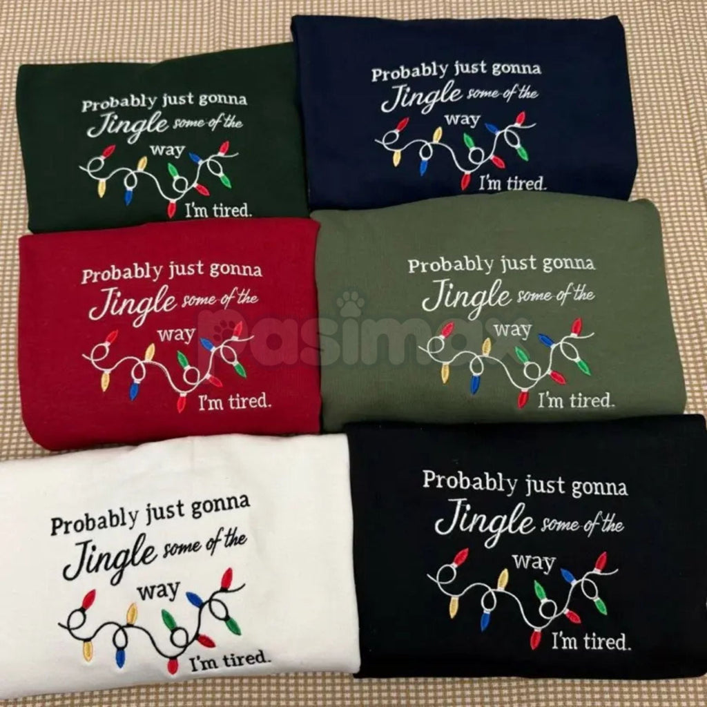 Pasimax Funny Christmas Embroidered Sweatshirt – Holiday Humor Crewneck — main product shot