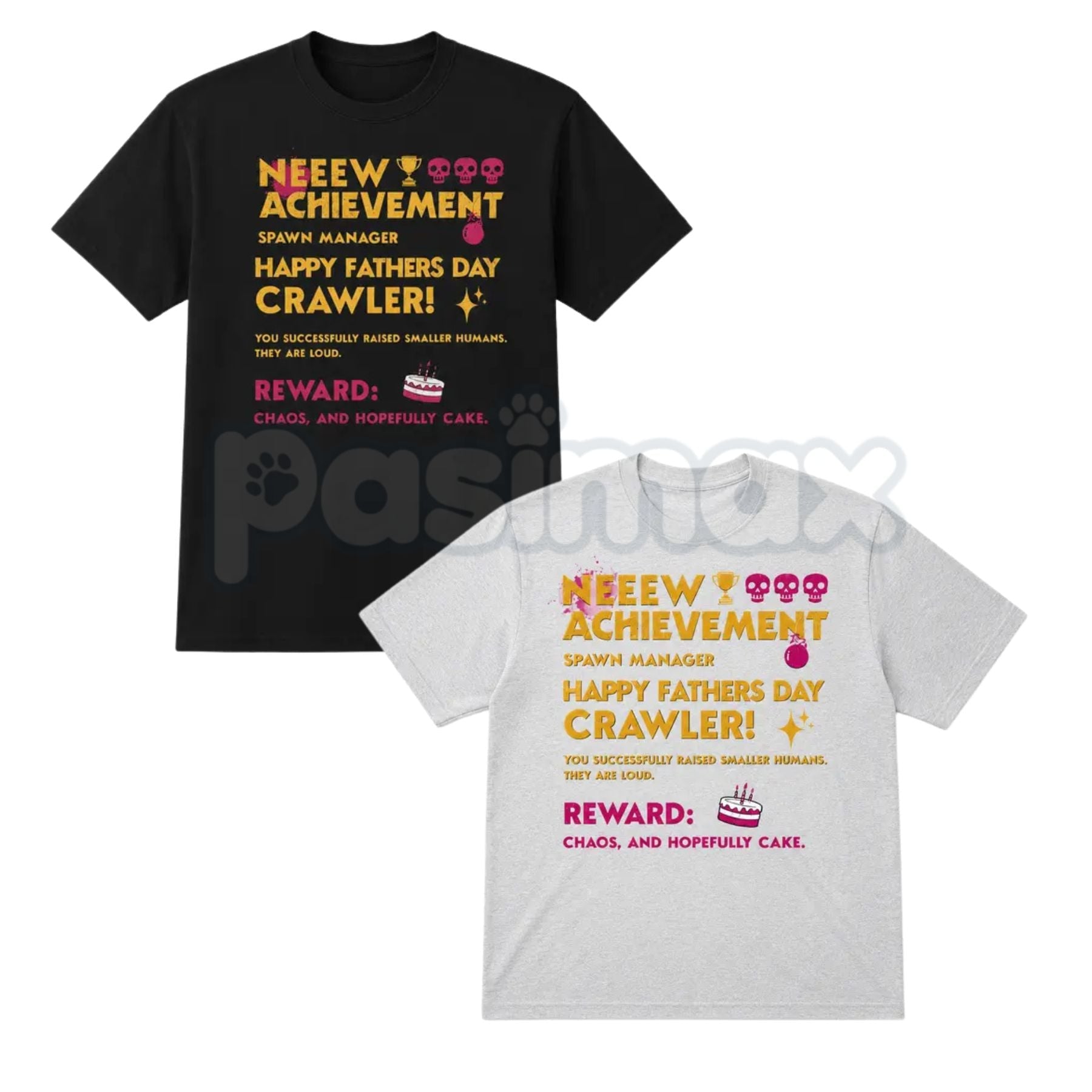 Funny "Crawler Spawn Manager" Gamer Dad T-Shirt – Father's Day Achievement Unlocked Graphic Tee