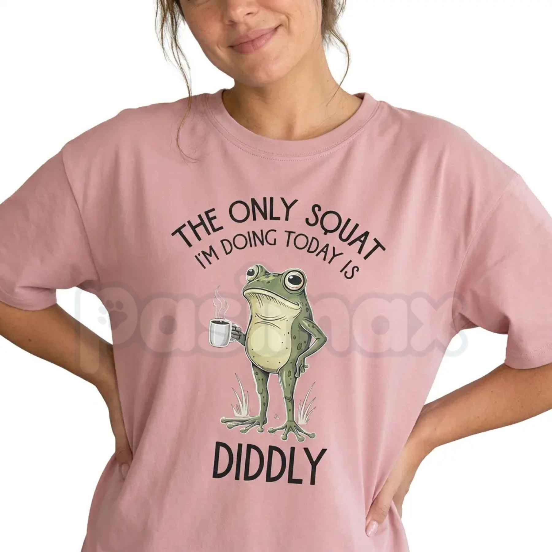 Funny Frog Graphic Tee Women Sarcastic Diddly Squat – Funny Frog Shirt, Cute Cottagecore Sarcastic Humor Unisex T-Shirt