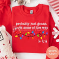 Pasimax Funny "Probably Just Gonna Jingle" Christmas Sweatshirt | "I'm Tired" Holiday Humor Top | Relatable Xmas Crewneck — m