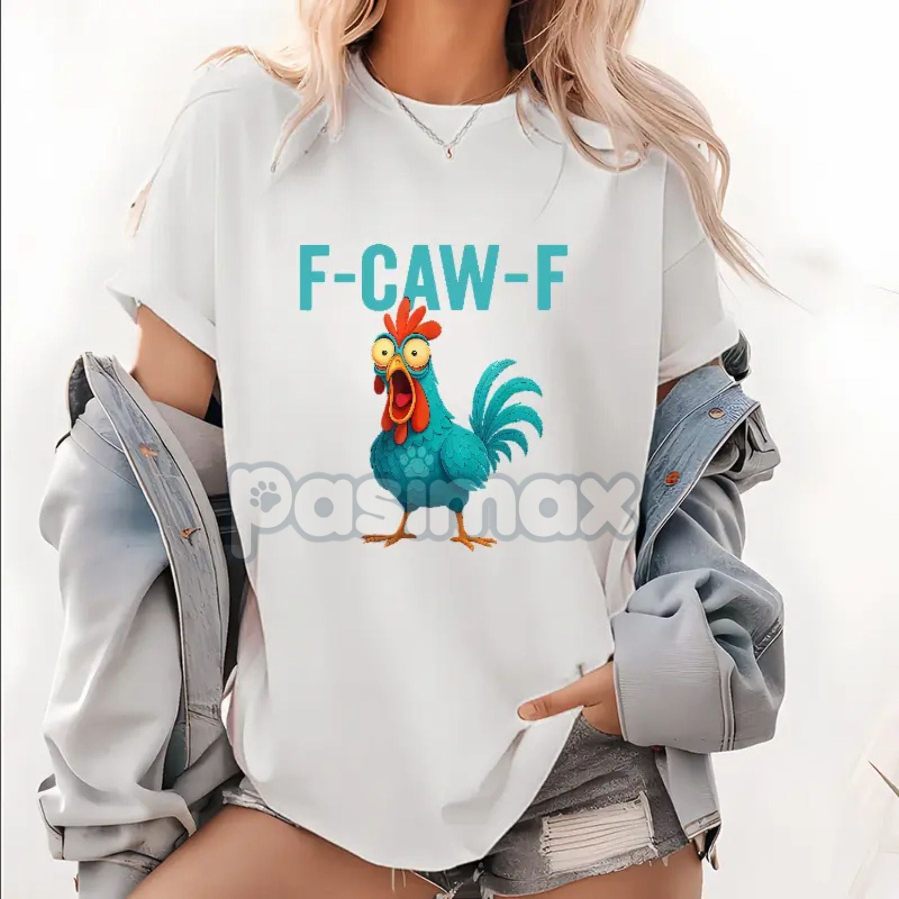 Pasimax Funny Rooster Chicken T-Shirt — main product shot