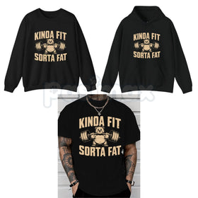 Funny Weightlifting Bear Graphic – Sarcastic Gym Humor Hoodie, Sweatshirt & T-Shirt