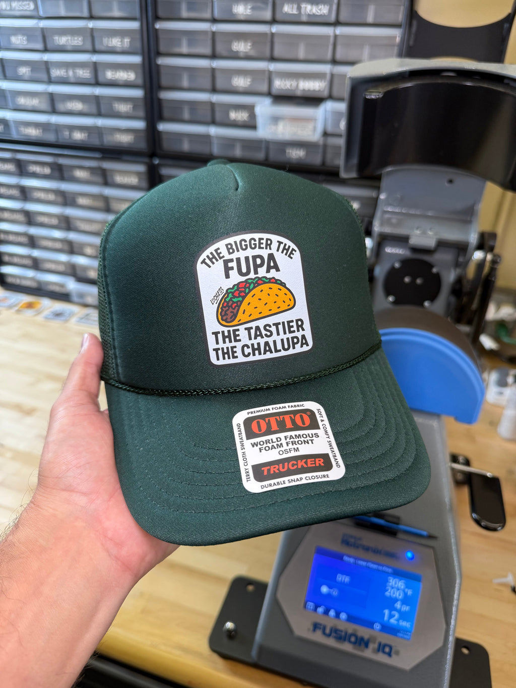 Luckless Outfitters Fupa Chalupa | Funny Taco Trucker Hat — lifestyle context