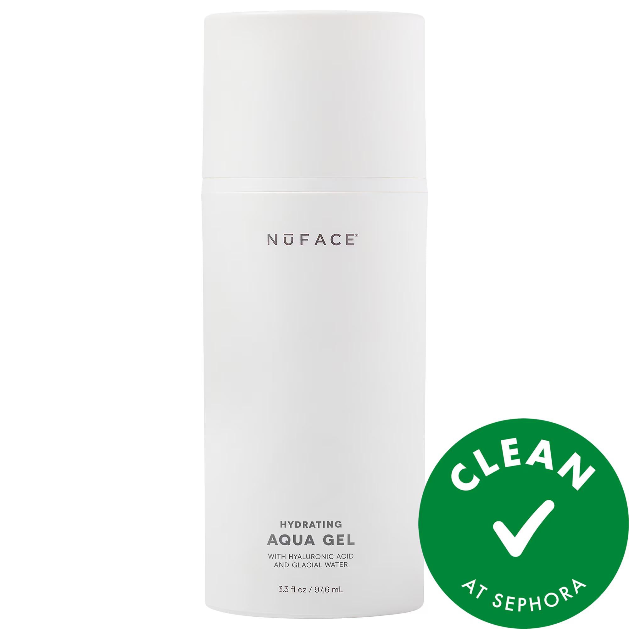 NuFACE Hydrating Aqua Gel: Microcurrent Serum with Hyaluronic Acid - 24 Hour Hydration for Anti-Aging & Clean Beauty