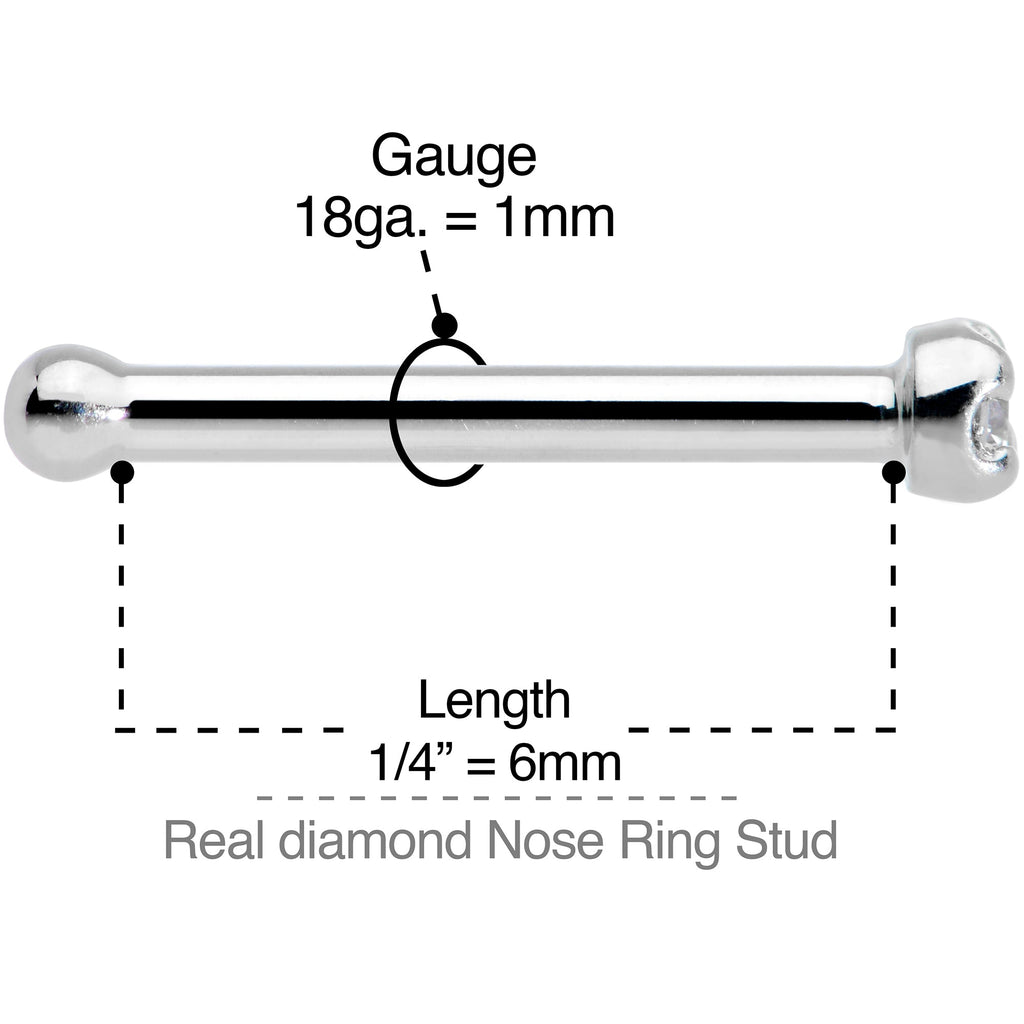 BodyCandy Solid 14K White Gold 1.5mm Genuine Diamond Nose Ring — fabric or material detail