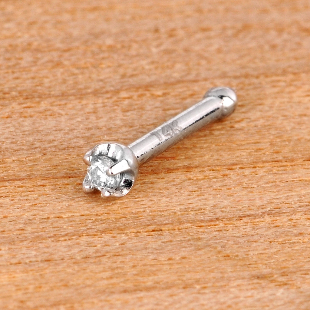 BodyCandy Solid 14K White Gold 1.5mm Genuine Diamond Nose Ring — comparison shot