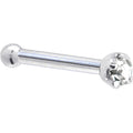 BodyCandy Solid 14K White Gold 1.5mm Genuine Diamond Nose Ring — side view