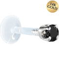 BodyCandy 16G 5/16 Solid 14K White Gold 3mm Black Cubic Zirconia Bioplast Tragus Earring Stud — main product shot