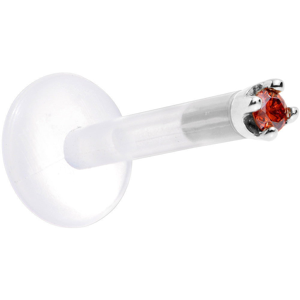 BodyCandy Solid 14K White Gold 1.5mm Genuine Red Diamond Bioplast Push in Labret — lifestyle context