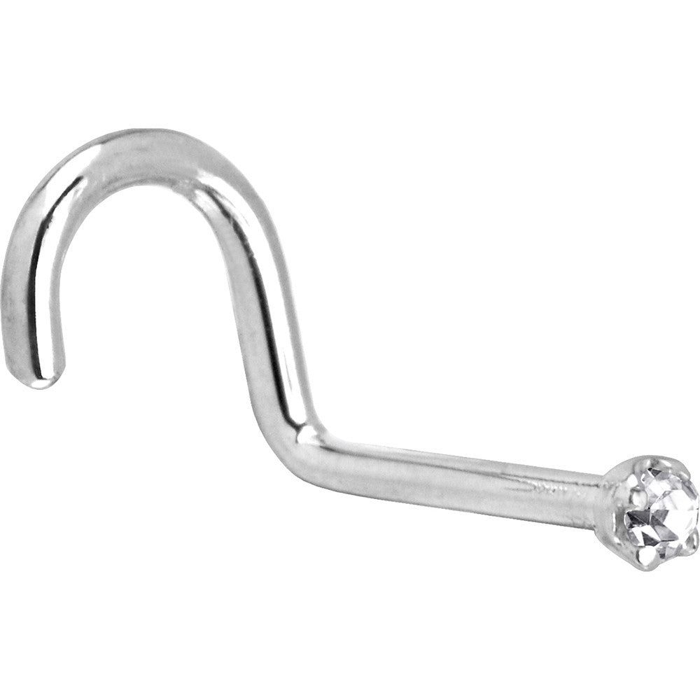 BodyCandy Platinum 1.5mm Genuine Diamond Nose Ring — detail close-up