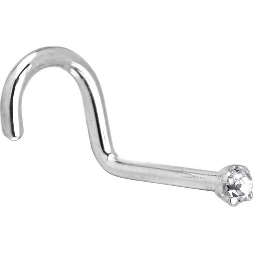 BodyCandy Platinum 1.5mm Genuine Diamond Nose Ring — detail close-up