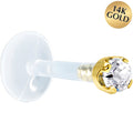 BodyCandy Solid 14K Yellow Gold 1.5mm Genuine Diamond Bioplast Push in Monroe — main product shot