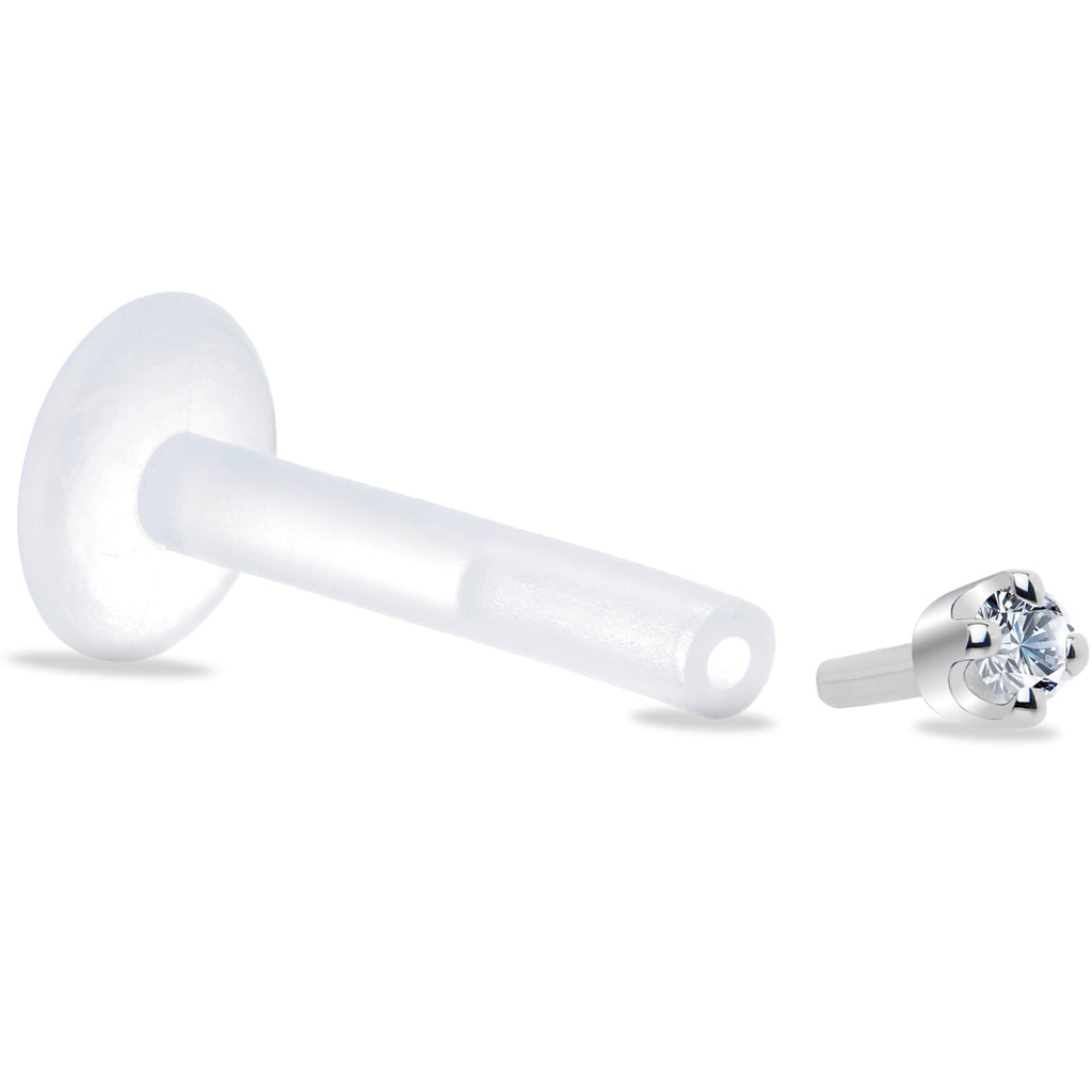 BodyCandy Solid 14K White Gold 1.5mm Genuine Diamond Bioplast Push in Monroe — lifestyle context