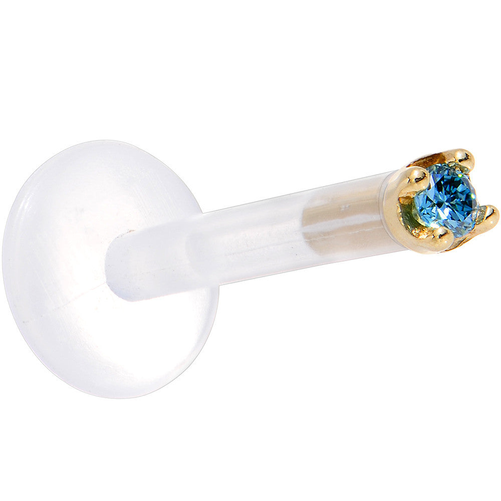 BodyCandy Solid 14K Yellow Gold 1.5mm Genuine Blue Diamond Bioplast Push in Monroe — lifestyle context