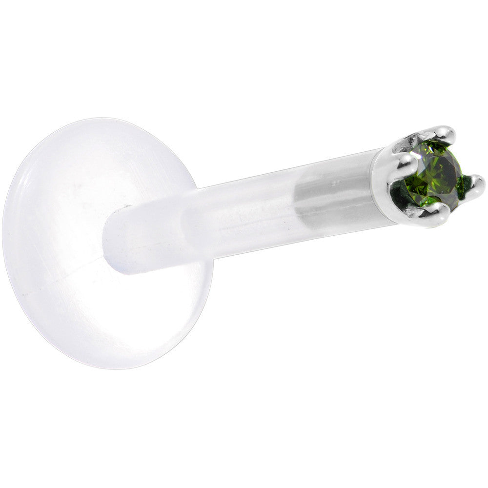 BodyCandy Solid 14K White Gold 1.5mm Genuine Green Diamond Bioplast Push in Monroe — lifestyle context