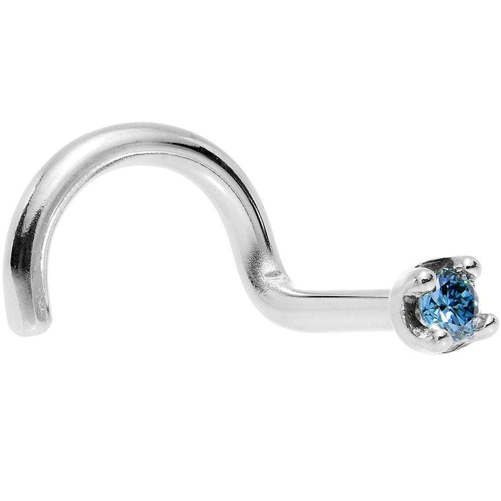BodyCandy Solid 14K White Gold 1.5mm Genuine Blue Diamond Nose Ring — lifestyle context