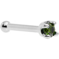 BodyCandy Solid 14K White Gold 1.5mm Genuine Green Diamond Nose Ring — comparison shot