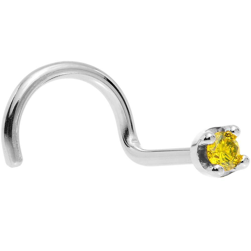 BodyCandy 14k White Gold 2mm Lab Grown Yellow Diamond Nose Ring — packaging