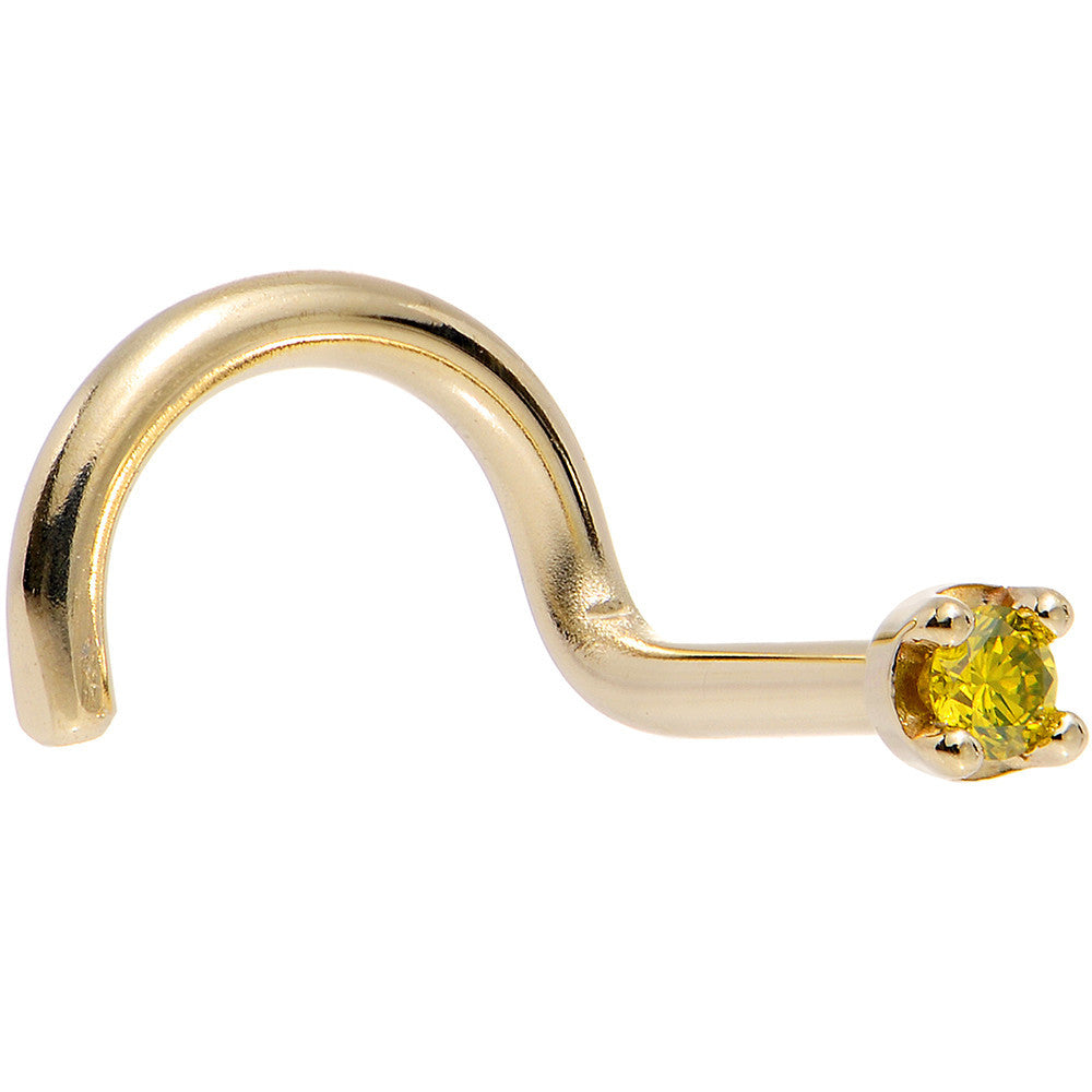BodyCandy 14k Yellow Gold 2mm Lab Grown Yellow Diamond Nose Ring — lifestyle context