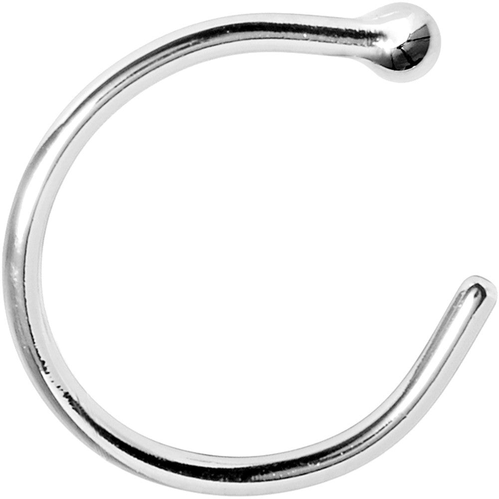 BodyCandy 20G 3/8 Solid 14K White Gold Nose Hoop — lifestyle context
