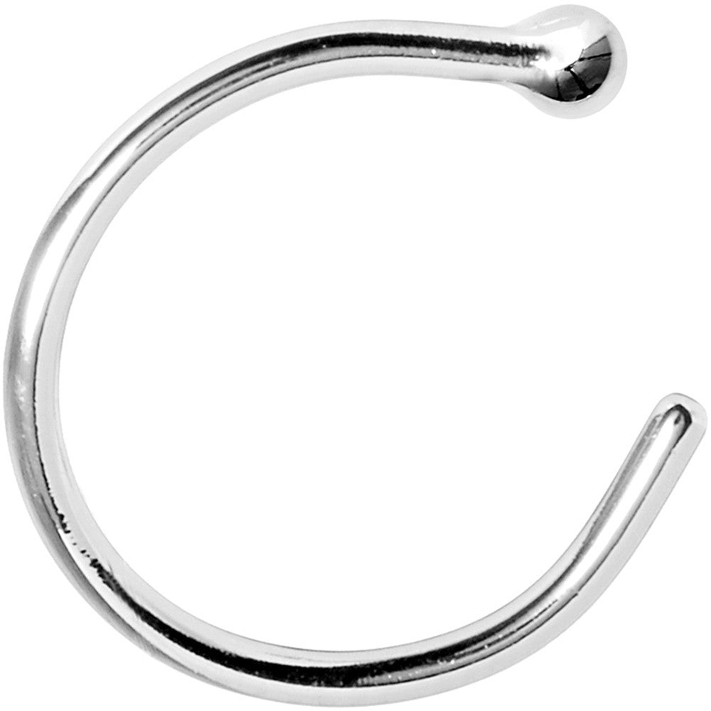 BodyCandy 20G 5/16 Solid 14K White Gold Nose Hoop — lifestyle context