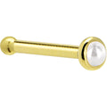 BodyCandy Solid 14K Yellow Gold 2mm Cultured Pearl Nose Ring — lifestyle context